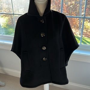 Gorgeous Coack black cape coat style size XS. Fits size  XS-S. Approx 26” long.
